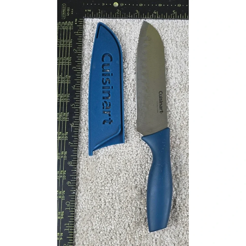 Cuisinart Santoku Knife Blue 5 Inch Stainless Steel Blade w Sheath C31080-5SAN
